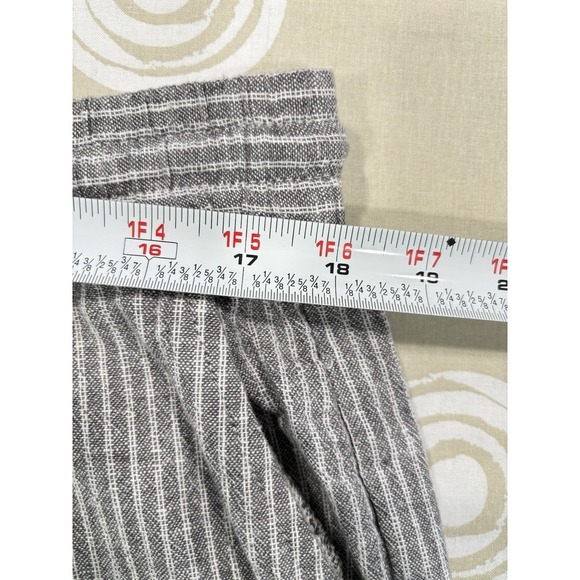 Ellen Tracy Lagenlook Wide Leg Pants Large Linen Blend Elastic Waist Minimalist - Picture 7 of 8